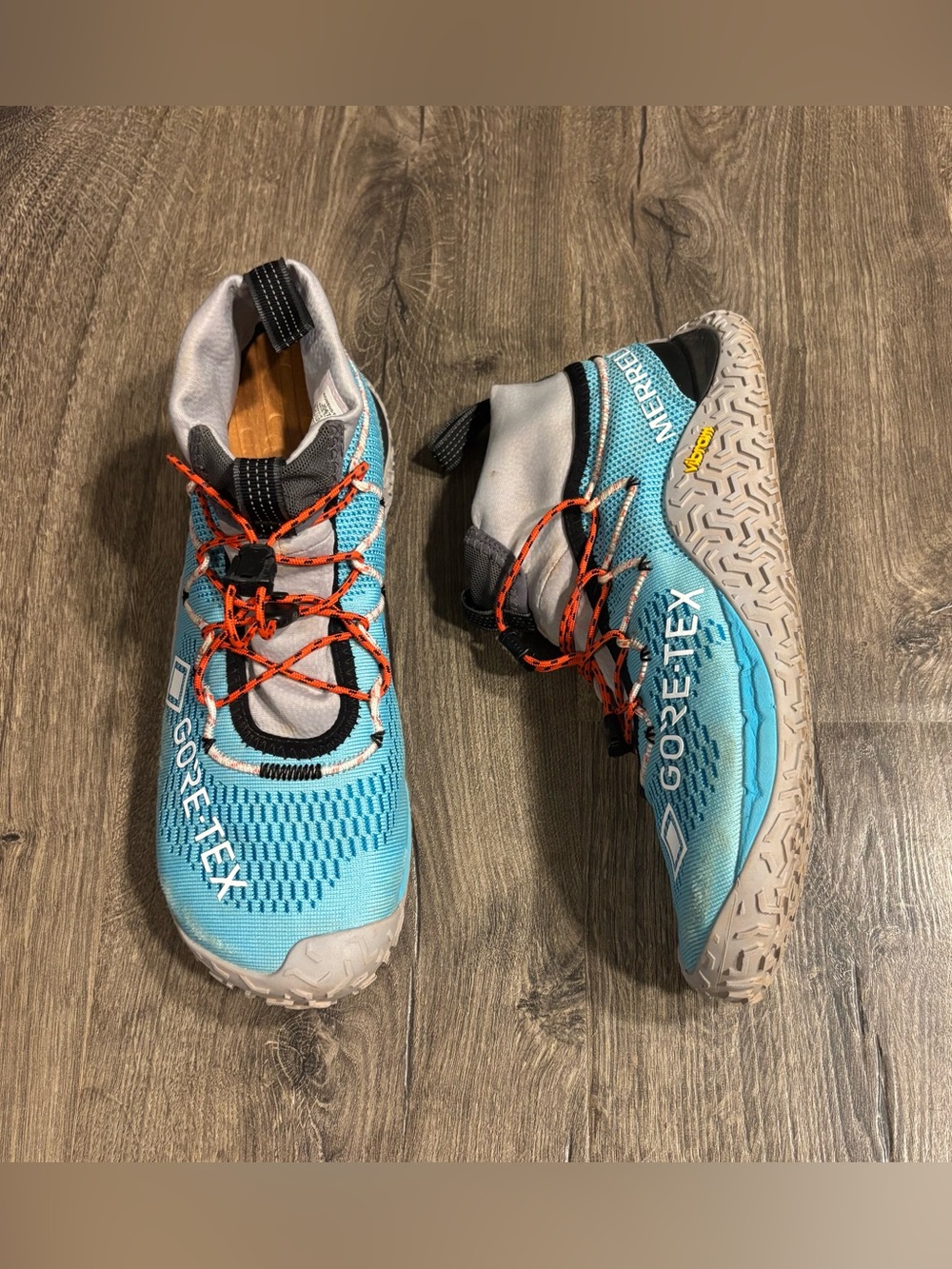 Merrell Trail Glove 7 GORE-TEX Vibram Sneaker Women’s Size 9 Blue Waterproof